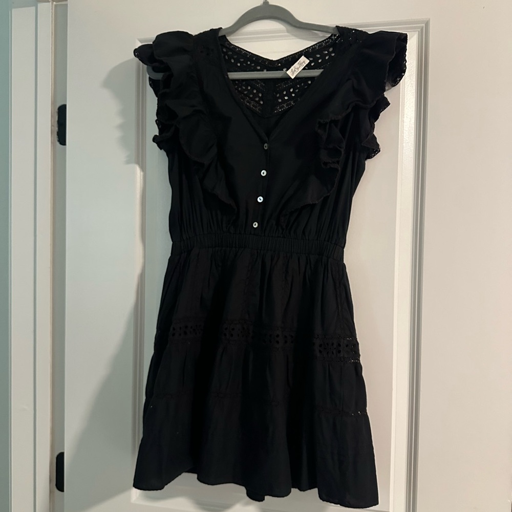 Love Shack Fancy black eyelet dress